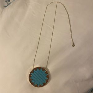 House of Harlow turquoise and gold pendant necklace